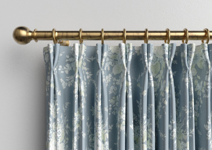 Shabby Chic by Rachel Ashwell Garden Floral, Dusky Blue - Made to Measure Curtains - Image 10